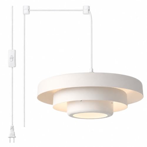 White Plug in Pendant Light