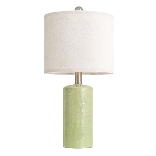 Small Table Lamps 20.25" Bedside Lamps Green Table Lamp for Living Room