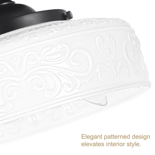 Black Semi Flush Mount Ceiling Light with Hand