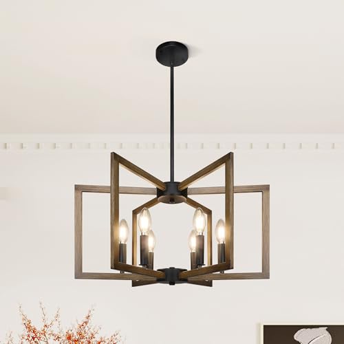 6 Light Modern Farmhouse Pendant Lights for Kitchen Island
