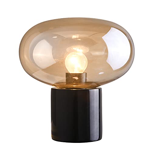 Lamps for Living Room Table Top Simple Marble Glass Nightstand Lamps Art Deco Bedside Modern Table Lamp Amber