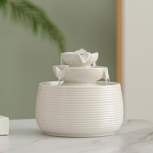 Outdoor and Indoor Water Feature Fountain Waterfall Tabletop Desktop mini Ceramic Garden Fountain