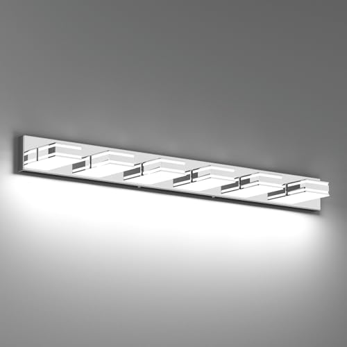 Chrome Bathroom Vanity Light Fixtures 48inch 6 (6 Count)