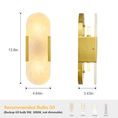 Natural Alabaster Wall Sconces