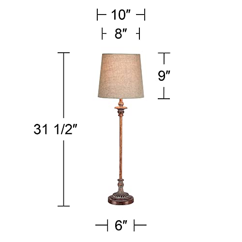 Danesti 31 1 2" Bronze Large Buffet Table Lamp Weathered Brown