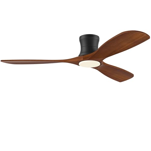 Flush Mount Ceiling Fans with Lights and Remote