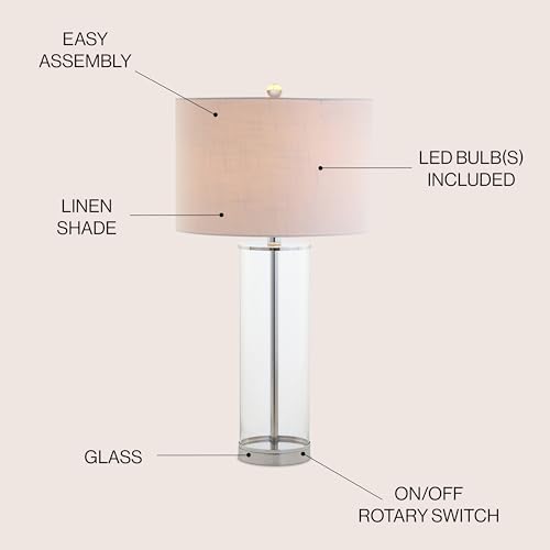 Collins Glass Table Lamp 29"