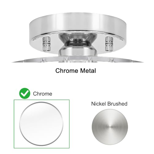 Chrome Crystal Ceiling Light Fixture