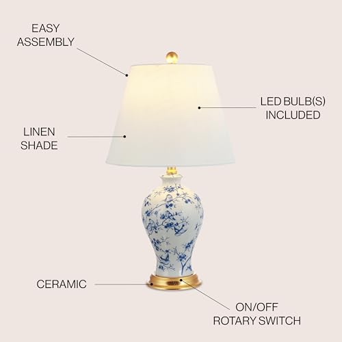 Grace 24" French Country Floral Urn Ceramic Lamp