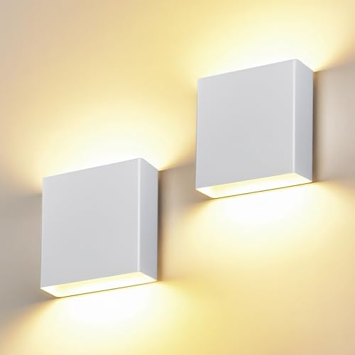 2 Pack Bright Silver Up and Down LED Wall Sconce (2 Count)