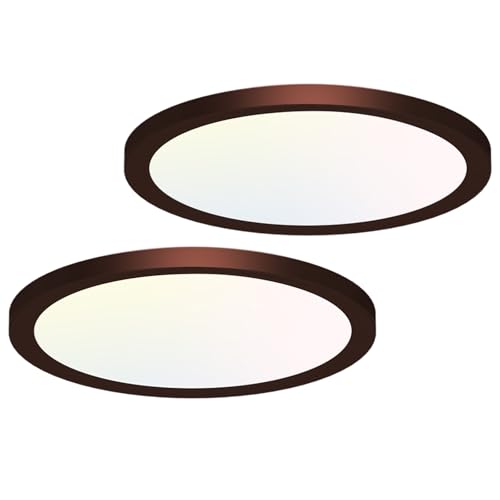 2PACK Flush Mount LED Ceiling Light Fixture Oil Rubbed Bronze (2 Count)