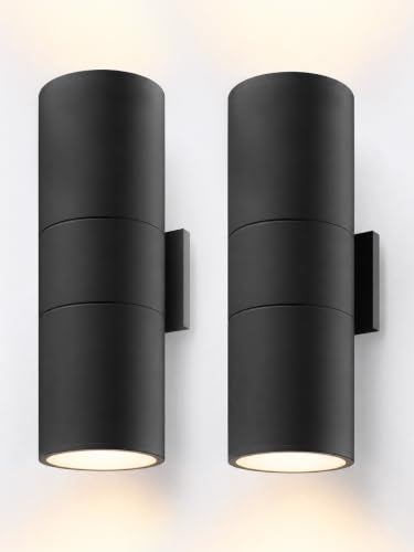 2 Pack 22" Outdoor Cylinder Wall Light (2 Count)