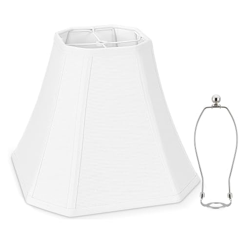 1 Pack White Square Cut Corner Lamp Shade