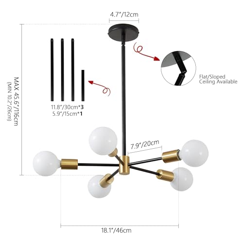 Sputnik Chandelier Light Fixture