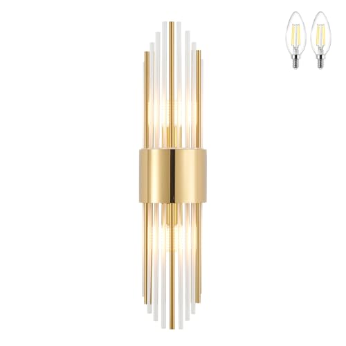 Modern Gold Crystal Wall Sconce