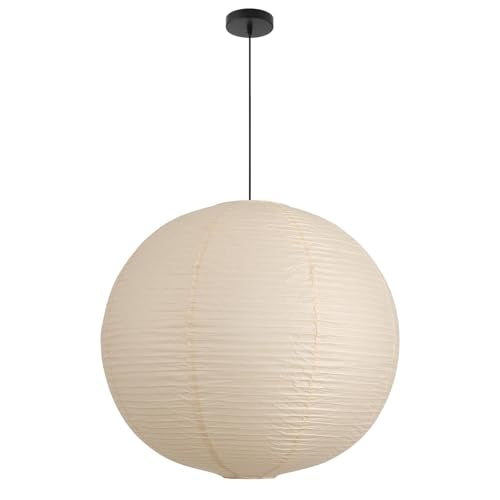 Large Paper Pendant Light with Cord and Canopy