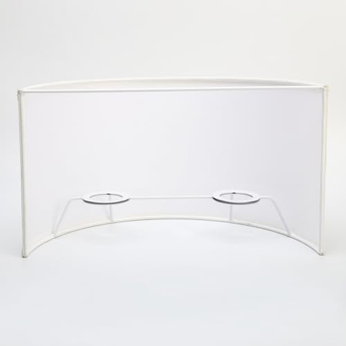 2 Light White Lamp Semicircle Fabric Shades