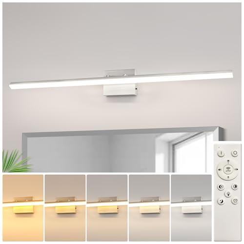 48 Inch Vanity Light Bar Over Mirror Nickel 5CCT Remote Control