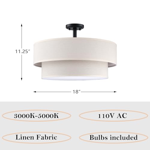 18 Inch LED 24W Adjustable 3000