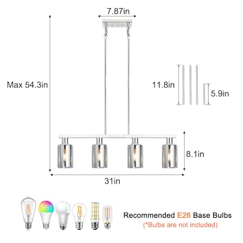 4 Light Kitchen Island Lighting