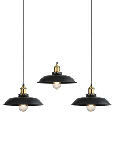 3 Pack Black Farmhouse Pendant Ceiling Light