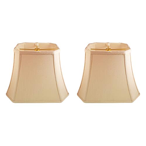 DBS-710-11BG-2 Rectangle Cut Corner Basic Lamp Shade, (4x6) x (8x11) x 8, Beige, 2-Pack (2 Count)