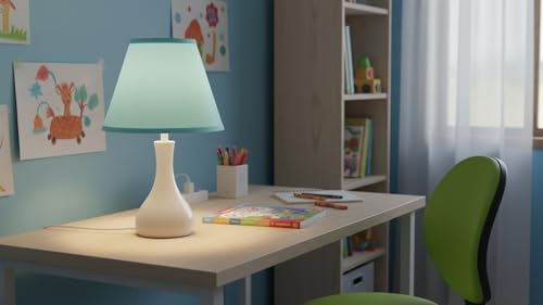 58906A Transitional Hardback Empire Shape UNO Construction Lamp Shade in Apuamarine