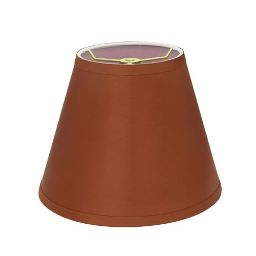 32418A Transitional Hardback Empire Shape Spider Construction Lamp Shade in Redwood
