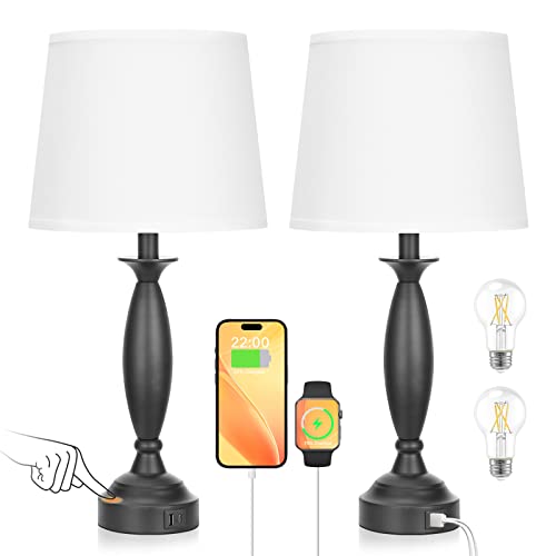 Bedroom Lamps for Nightstand (2 Count)