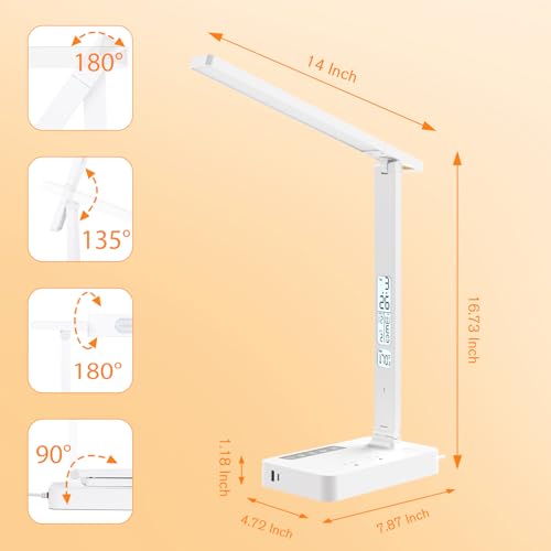 Desk Lamp with USB Charging Port