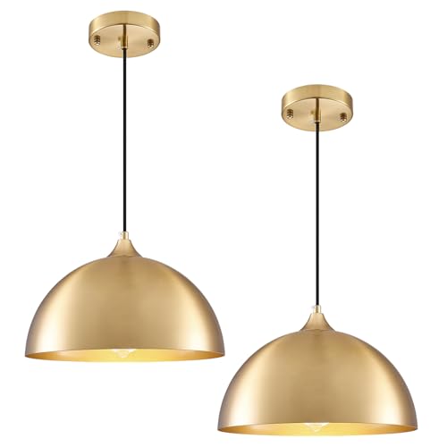 Gold Pendant Light 2 Pack