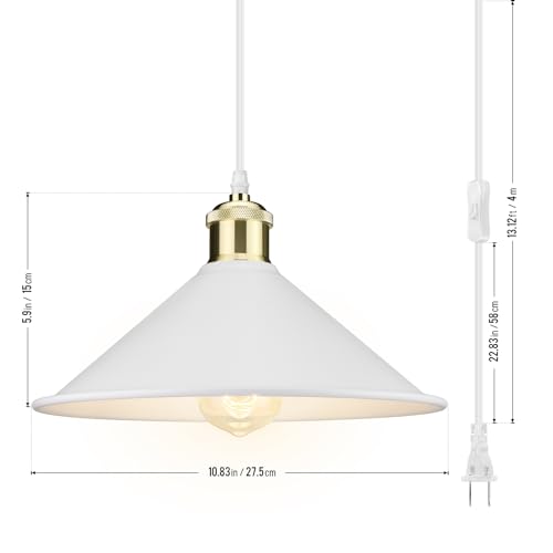 Big White Plug in Pendant Light