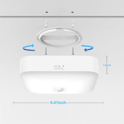Rechargeable Motion Sensor Ceiling Light with Remote (7.2 Count)