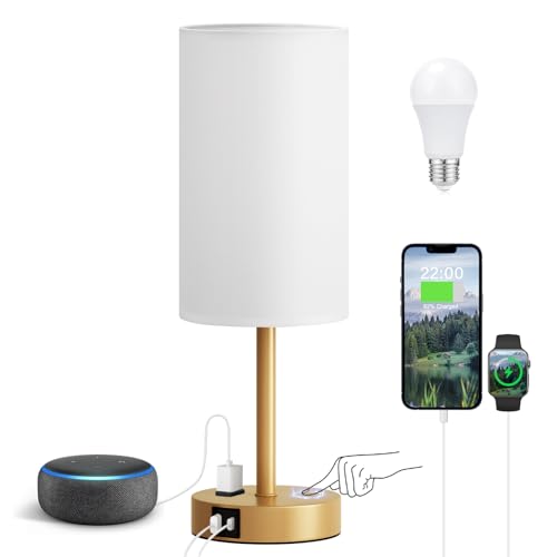17.4" Gold Lamp for Bedroom