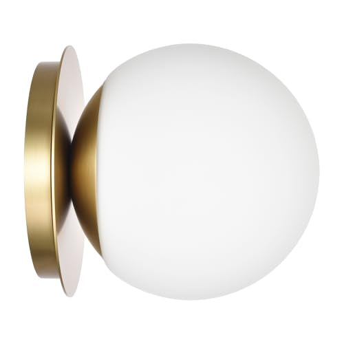 Wall Sconces 1 Light Modern Globe Sconce in Aged Brass