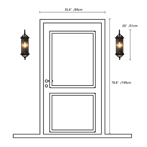 Copper Outdoor Wall Lights 20" H Exterior Light Fixture Oil Rubbed Bronze Anti