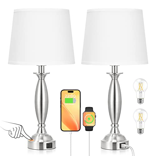 Bedroom Lamps for Nightstand (2 Count)