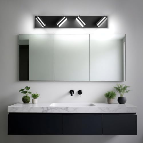 Modern LED Black Acrylic Bathroom Lights Fixtures 4