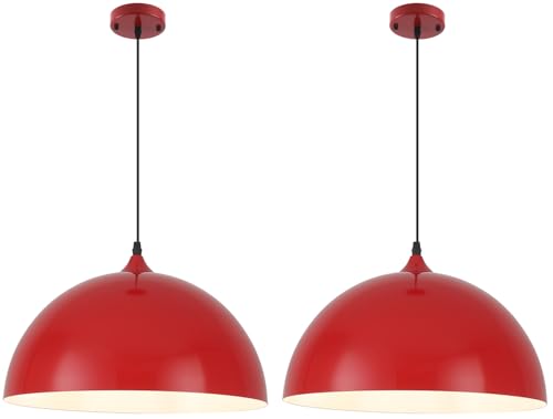 Red Pendant Lights Kitchen Island (2 Count)