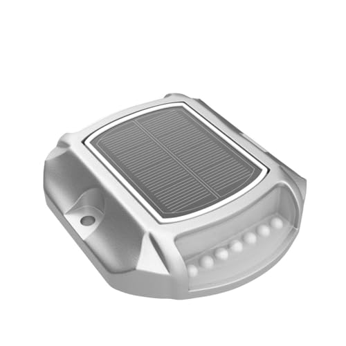 Solar Driveway Dock Deck LED Outdoor Lights 2 Colors Modes 12 Pack (12 Count)