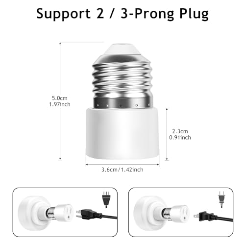 10 Pack Light Socket Outlet Adapter (10 Count)