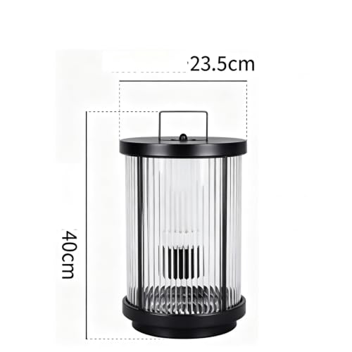 Outdoor Pillar Lamp Cylindrical Landscape Floor Lamp Outdoor Waterproof Column Head Light Stainless Steel Glass Path Lamps Garden Lawn Bollard Lights Patio Driveway Sidewalk Night Lighting Fixtures