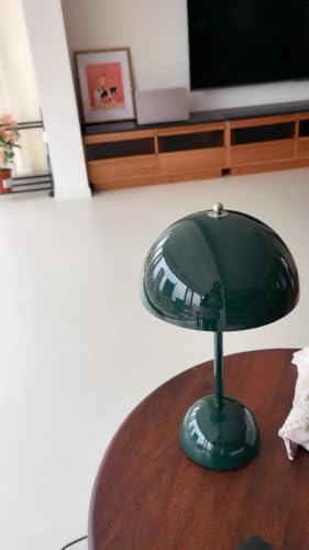 Modern Flower Bud Lamp 12" Cordless Touch Lamp Dimmable 2600mAh Rechargeable Desk Lamp Nordic Minimalist Mushroom Lamp Nightstand Bedside Lamp for Bedroom Living Room