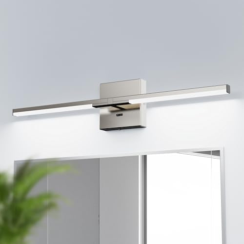 24" Brushed Nickel Modern Bathroom Vanity Lights