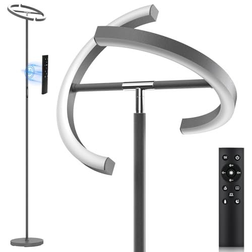Gunmetal Gray LED Floor Lamp