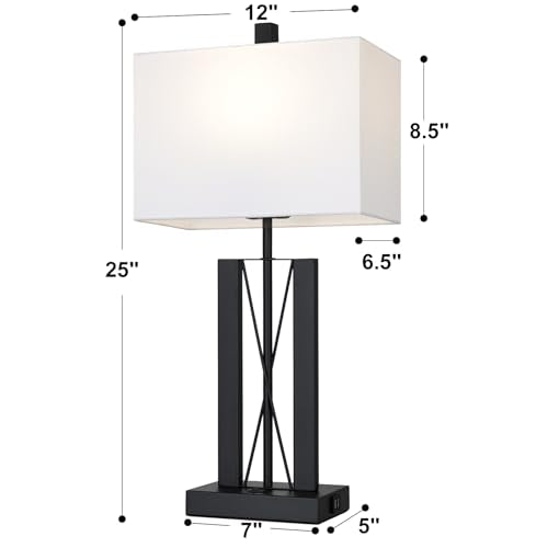 25" Table Lamps for Living Room Set of 2 (2 Count)