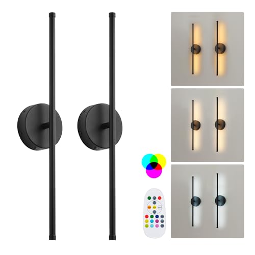 Battery Operated Wall Sconces Set of Two Wireless Wall Lights (2 Count)