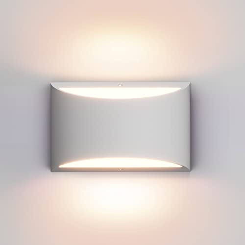 Aluminum Modern Indoor LED Wall Sconce Interior Wall Lights 1 Pack Hardwired Up and Down Wall Mount Light for Living Room Bedroom Hallway Corridor Warm White 3000K