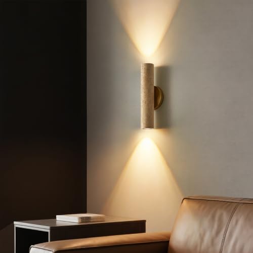 Natural Yellow Cave Stone Wall Sconce