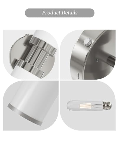 Nickel Wireless Battery Operated Wall Sconces with Remote